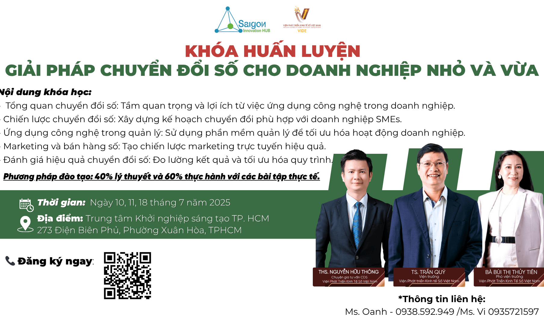 Khoá huấn luyện 'Giải pháp chuyển đổi số cho doanh nghiệp nhỏ và vừa'