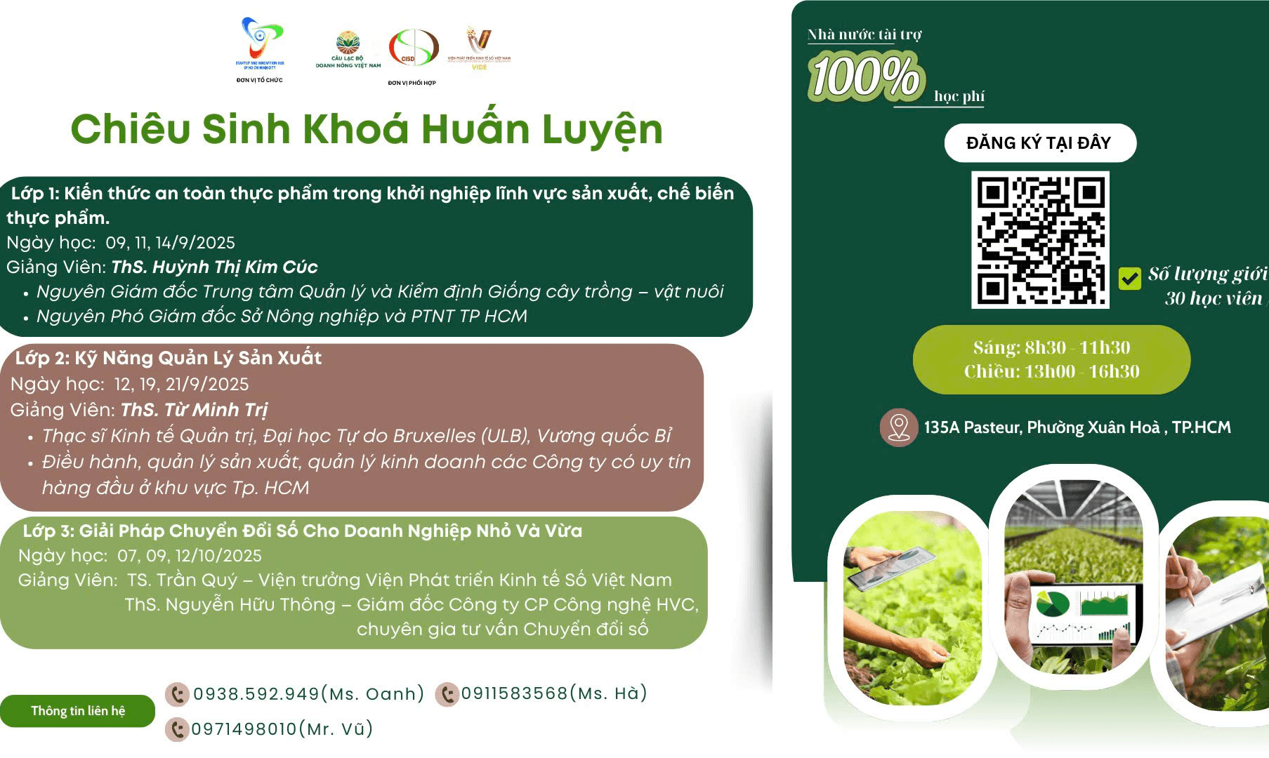 SIHUB Thông báo chiêu sinh các khoá học miễn phí