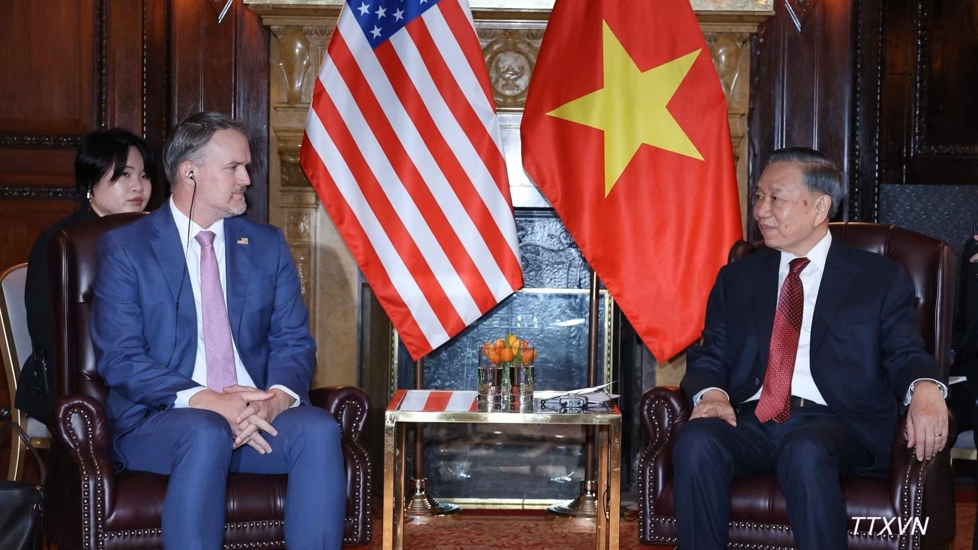 Tổng Bí thư, Chủ tịch nước Tô Lâm tiếp Đại sứ Jamieson Greer, Đại diện Thương mại Hoa Kỳ (USTR). Ảnh: TTXVN