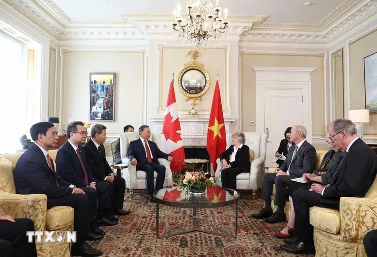 Tổng Bí thư, Chủ tịch nước Tô Lâm hội kiến với Toàn quyền Canada Louise Arbour - Ảnh: TTXVN