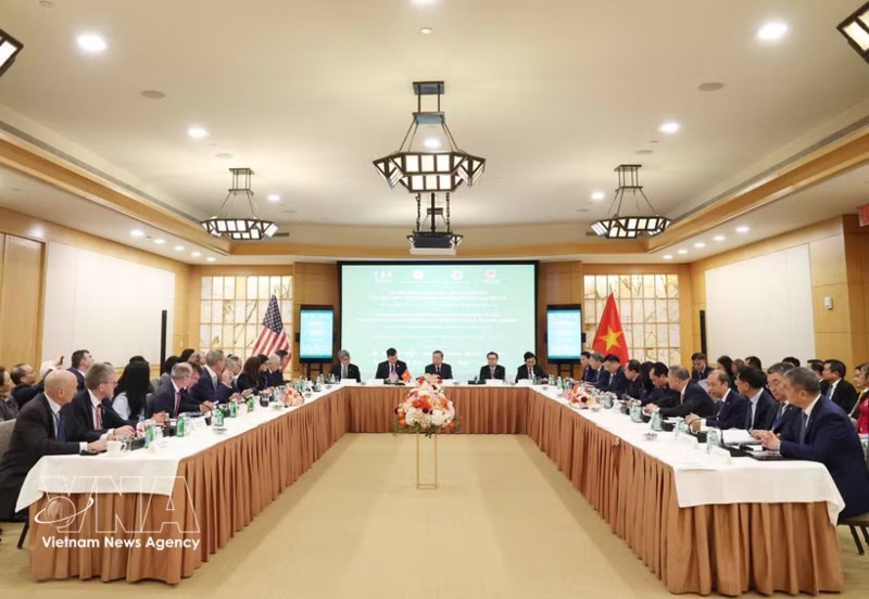 An overview of the roundtable between General Secretary of the Communist Party of Vietnam Central Committee and President To Lam and leaders of major US firms in New York on September 23 (local time). (Photo: VNA)